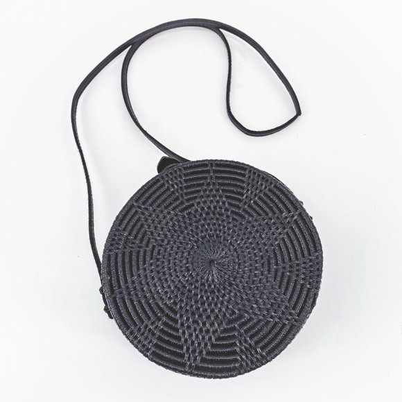 Amerii Boho Rattan Round Crossbody - Picture 1 of 9